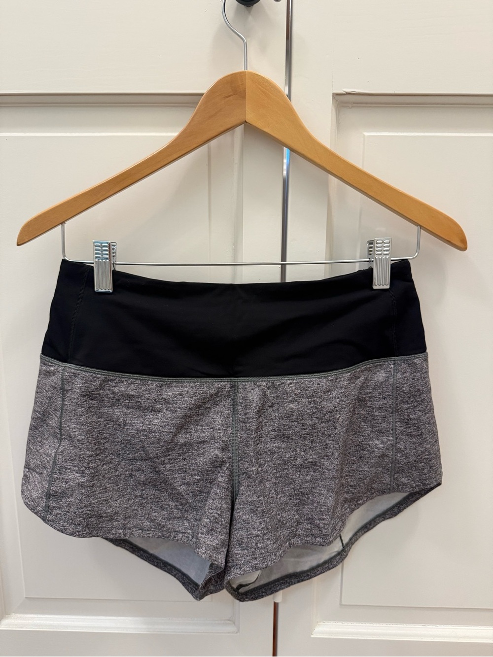 lululemon athletica Black and Heather Gray Athletic Shorts